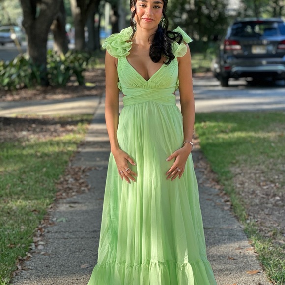 MAC DUGGAL INDY CHIFFON GOWN - Picture 4 of 11